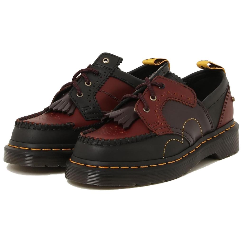 Dr. Martens Leather Fashion Trend Simple Classic Non-Slip Low-Top Casual Shoes Unisex Casual Shoes Black Red 31837146