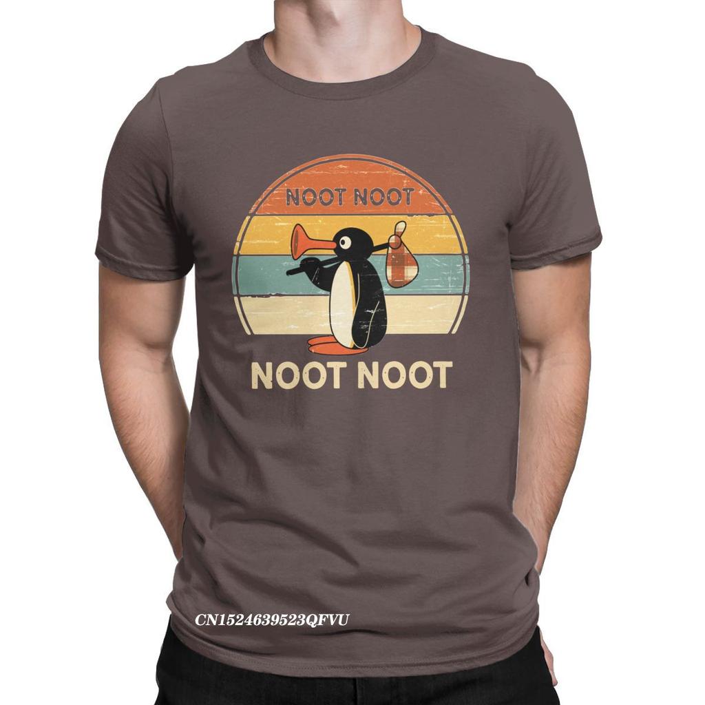 Мужская женская футболка Noot Noot Pingu Penguin Meme Gift Funny Premium Cotton Tee Shirt Harajuku Tshirt Crewneck Clothing Printing