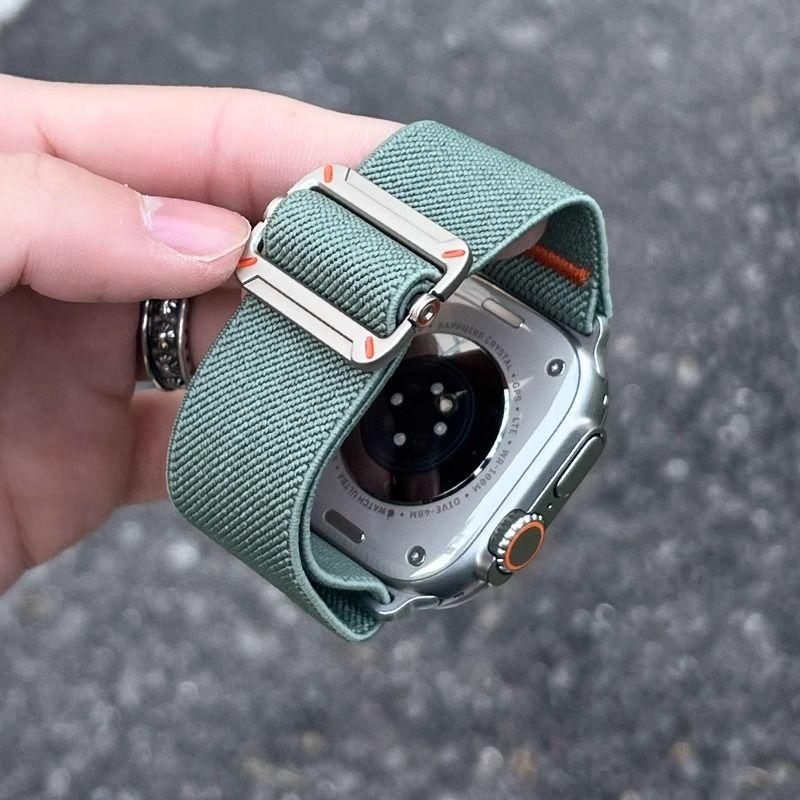 Ремешок Hill с застежкой-слайдером для Apple Watch S10 — прочный нейлоновый плетеный ремешок для iWatch 10/9/8/7/6/5/4/3/2/1/SE/Ultra/Ultra2 49 мм 46 мм 45 мм 44 мм 42 мм