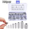 180pcs 304 Stainless Steel Flat Washer Assortment Flat Design Plain Gasket Set  Factory Maintenance