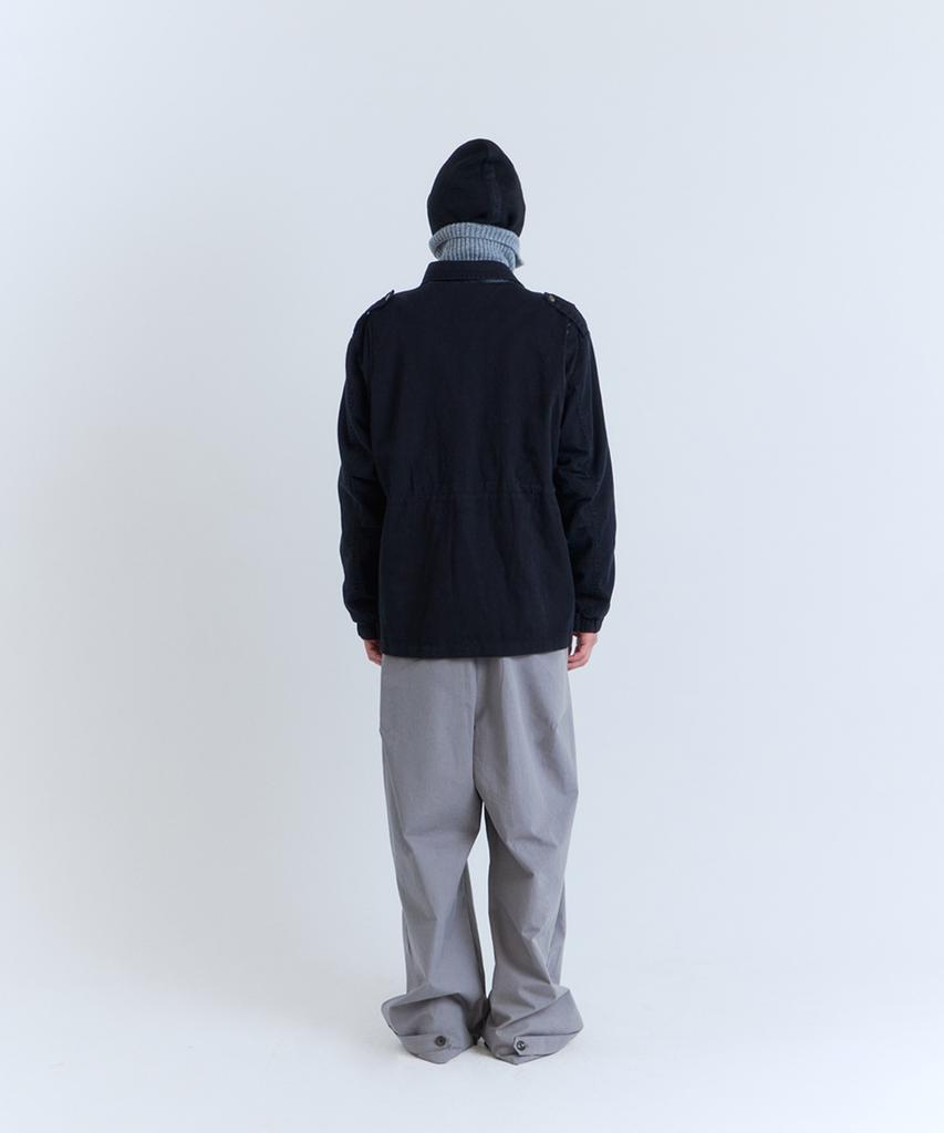 PARADIGMFILM [Ep.03] Washed Leather Mix Field Jacket (Black)