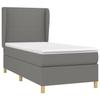 3128326 vidaXL Divan Bed and Mattress Dark Grey 90x190 Cm Fabric