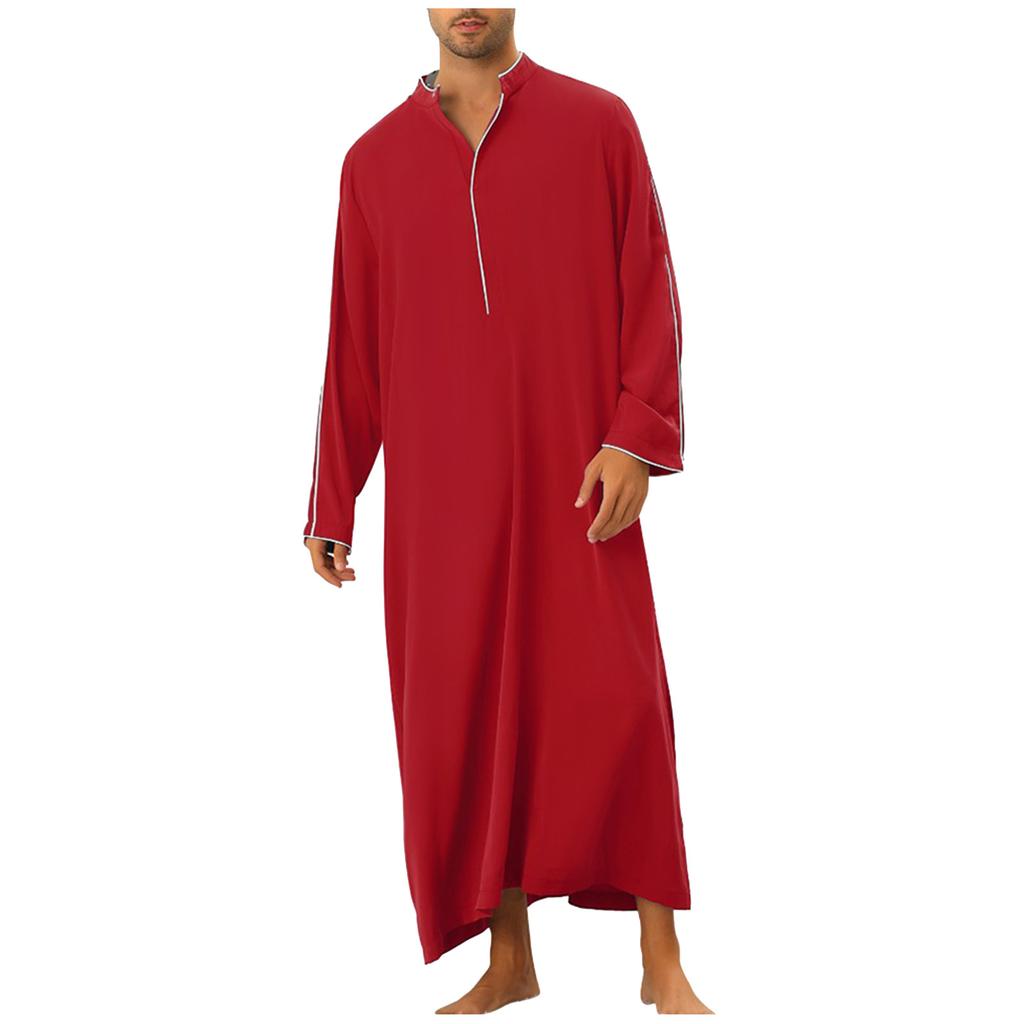 Men's Muslim Clothing Robe Dubai Long Dress Ethnic Clothing Pullover Casual Wear