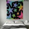 Colorful Pentagram Wall Tapestry Aesthetic Wall Hanging Printed Fabric Blanket Decorative Tapestries for Bedroom Living Room Home Decor