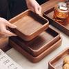 Stackable Wooden Tray Desktop Wood Storage Nut Box Creative Dessert Fruit Plate Creative Japanese Tableware Home Decoration