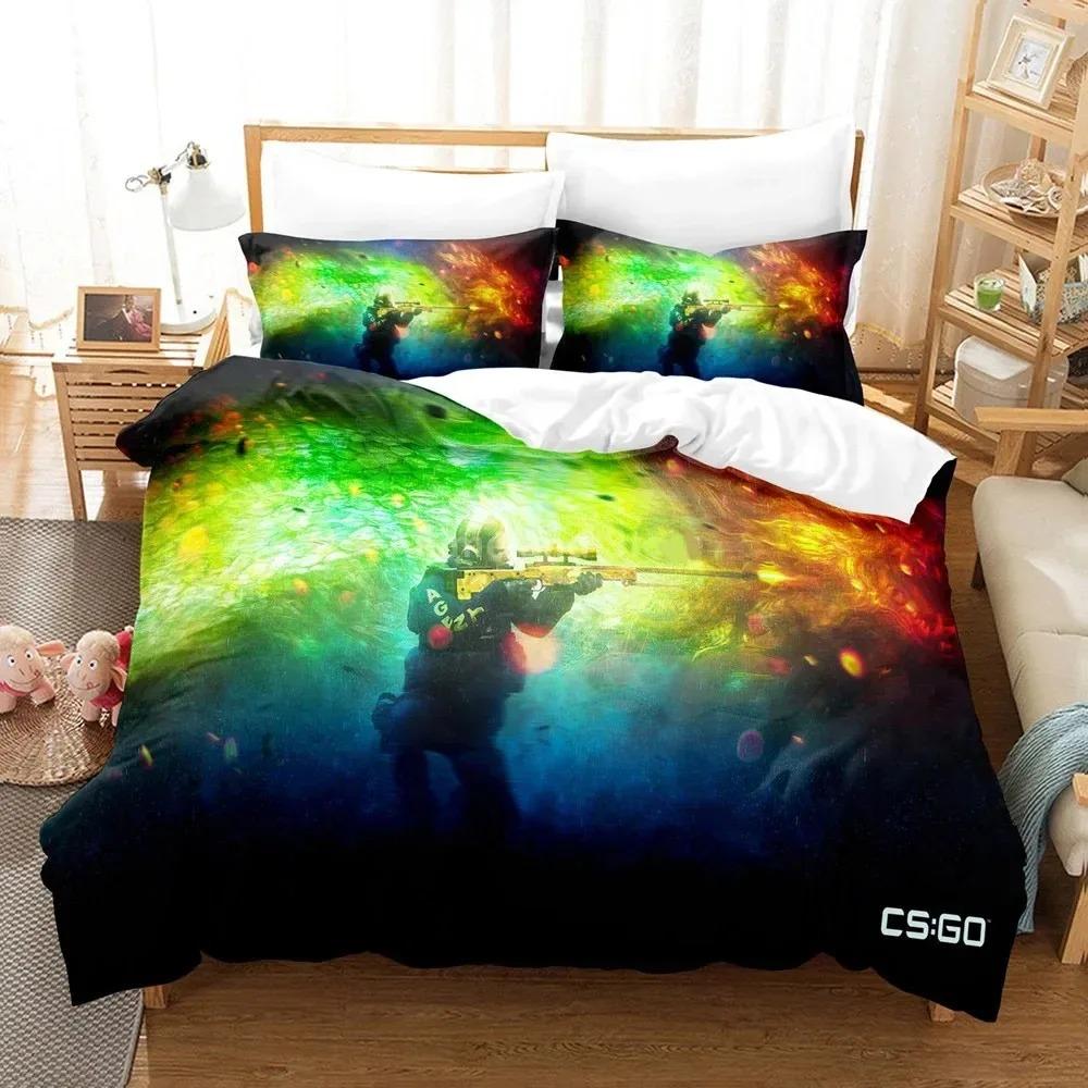 Shooting Game Csgo Bedding Set Duvet Cover Bedroom Comforter Covers Single Twin King Size Quilt Cover Home Textile