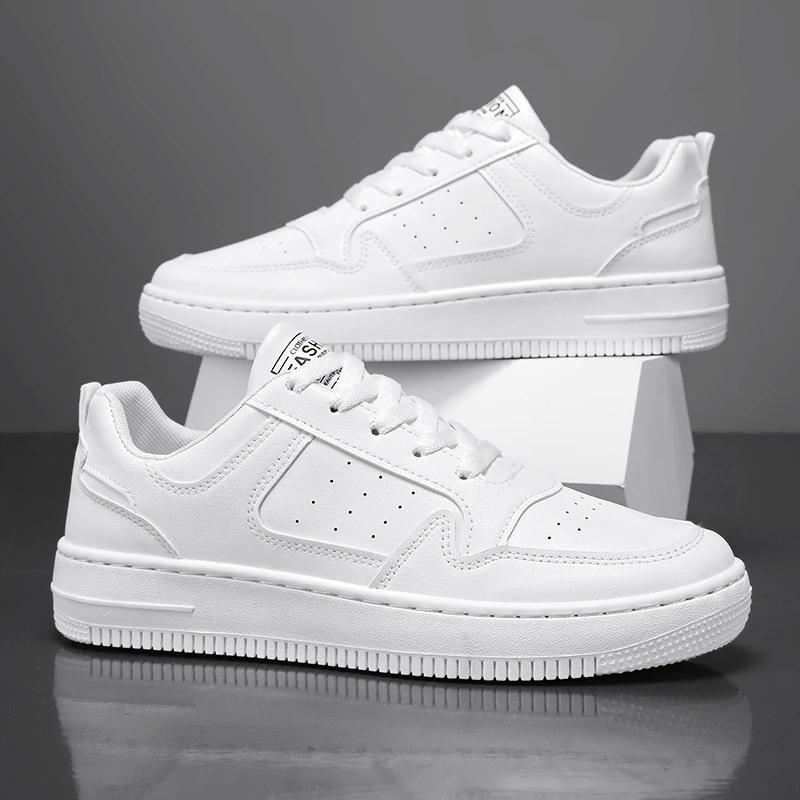 Summer Men's Shoes New Breathable White Casual Sport Shoes Trendy Korean Style Versatile Thick Bottom Student Shoes