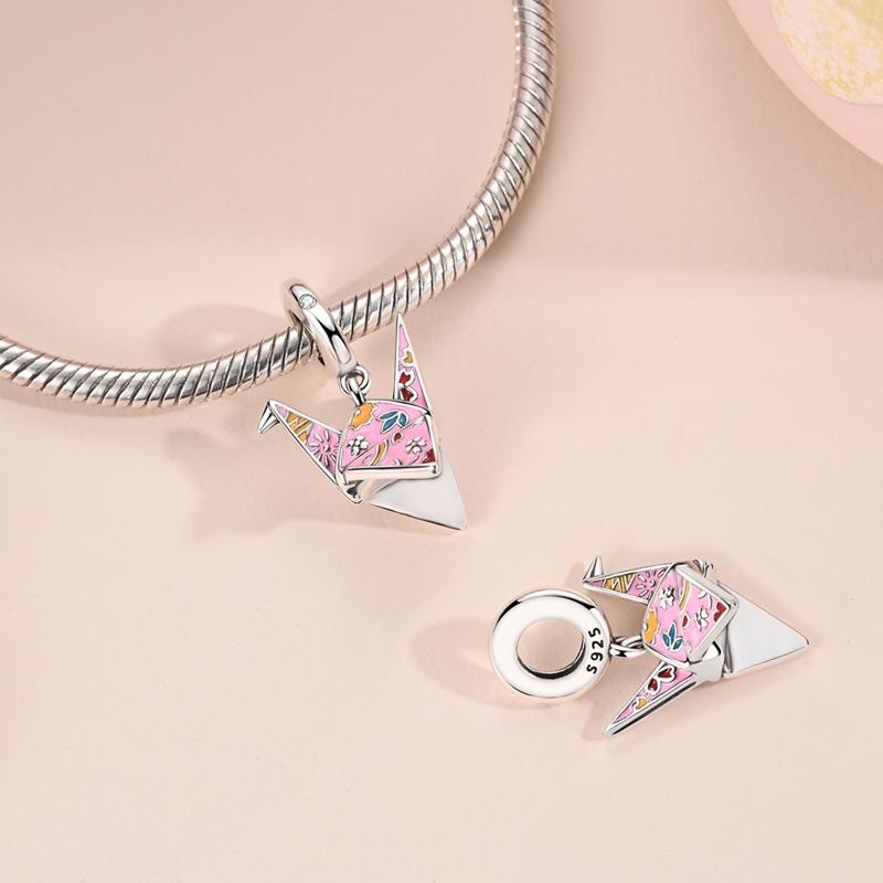 New 925 Silver Charms Pendants Fox Snail Pig Butterfly Cat Dangle Fit Women Original Bracelet DIY Jewelry Gifts
