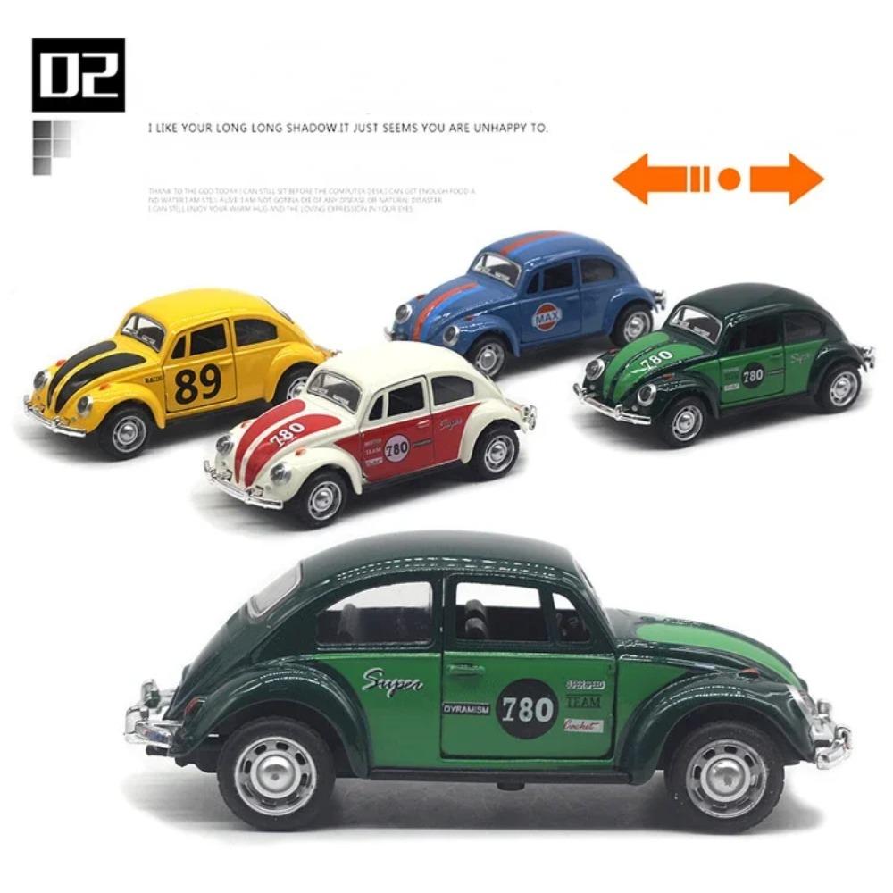 1/32 Scale Beetle Alloy Car Diecasts Metal Classic Toy Model with Pull Back Function Vehicles for Child Gifts