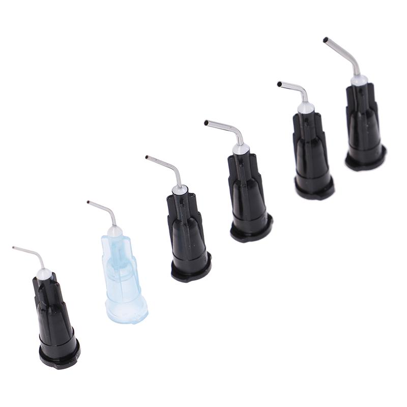 100X изогнутые иглы для ирригации зубов, шприц для текучих композитов Flow Dentals