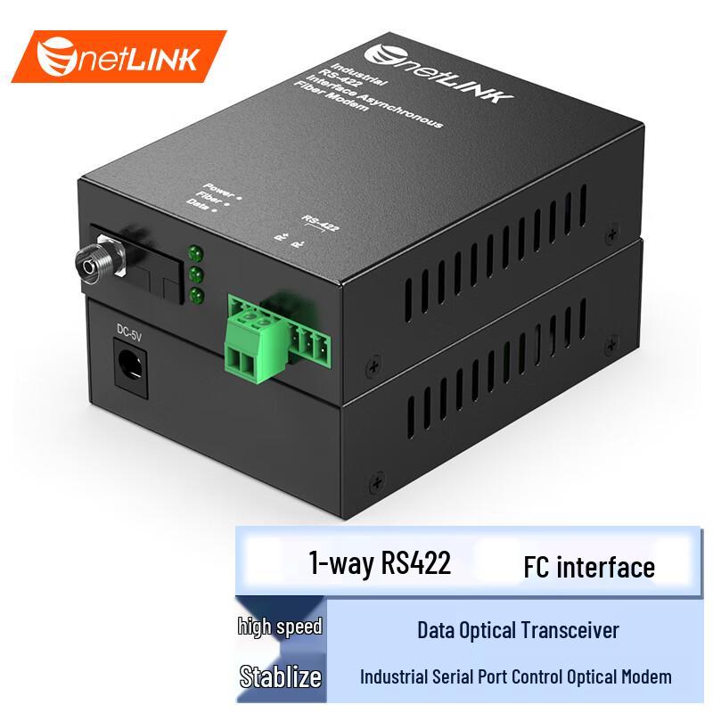 netLINK Industrial Serial Data Fiber Optic Transceiver