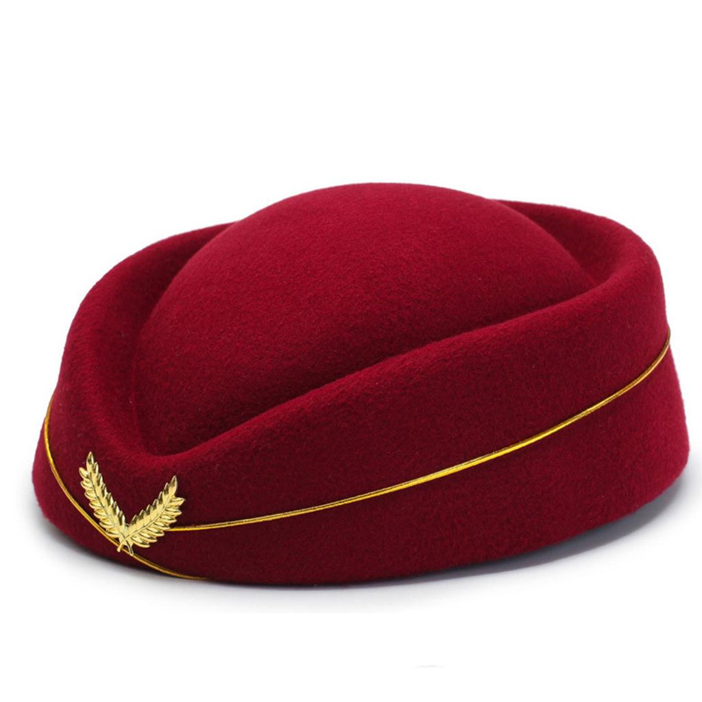 Stewardess Hat Air Hostesses Hat Beret Hat Party Favors Hats Formal Uniform Caps Accessory Women Party Cosplay