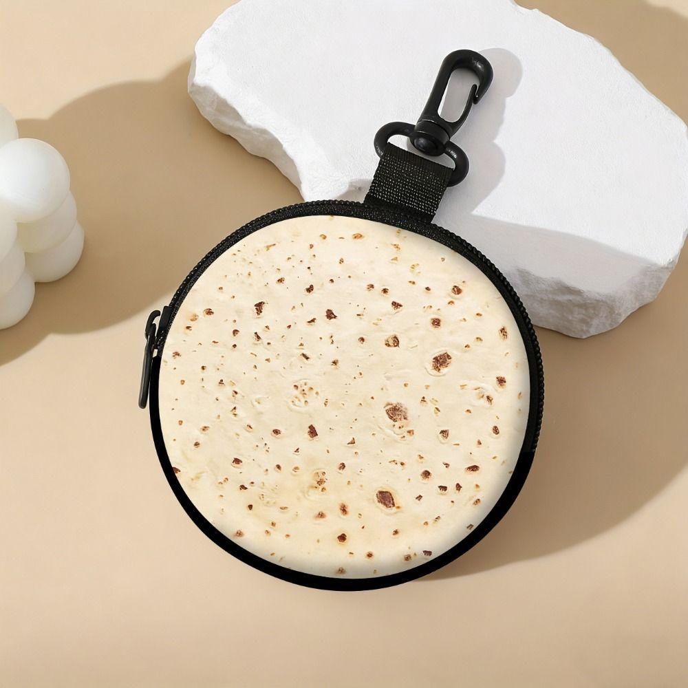 Большая вместительная монетница из искусственной кожи, водонепроницаемая, на молнии, сумка для хранения с узором наан, с брелоком, кошелек для любителей активного отдыха