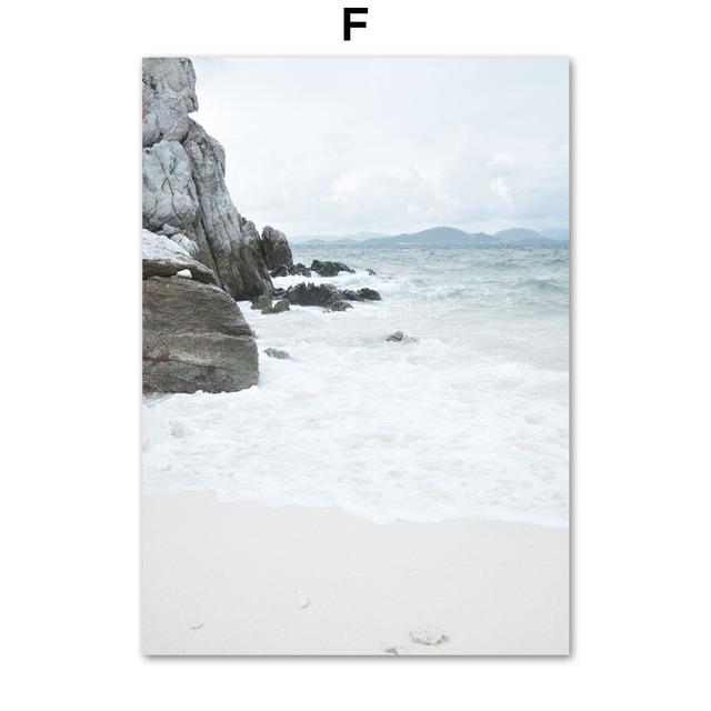 Морской пляж, чайка, тростник, песчаный мост, дерево, настенная живопись на холсте, постеры на скандинавскую тему и принты, настенные панно для декора гостиной