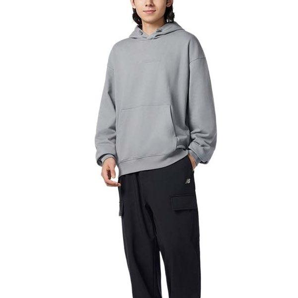 New Balance Толстовки Мужские Серые С Капюшоном Умеренные Обычные 5CD37221-DKG