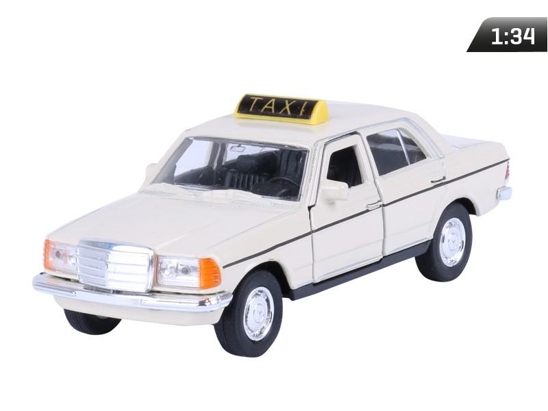 Модель 1:34, MERCEDES-BENZ W123, ТАКСИ, кремовый (А880МВТК)