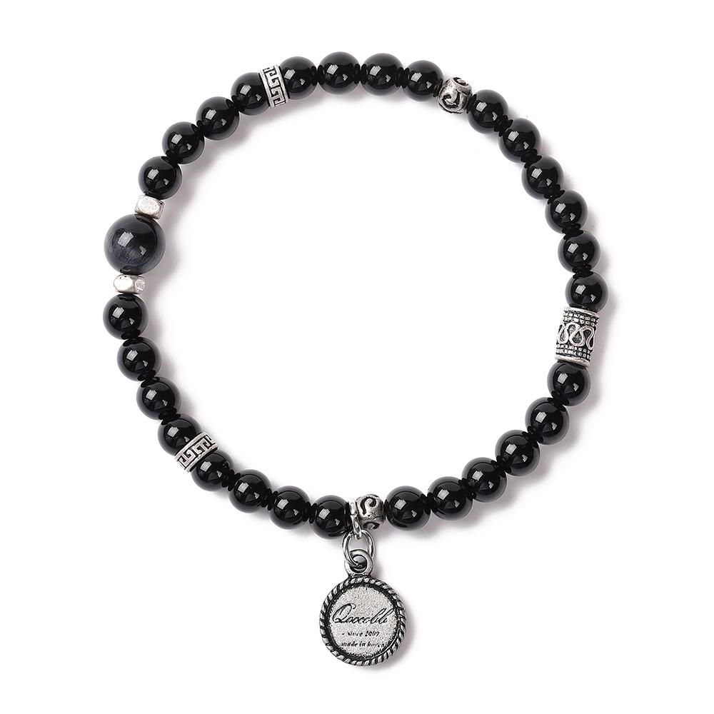 Браслет Qoocobb из камней Оникс и Тигровый Глаз Gemstone Basic-10