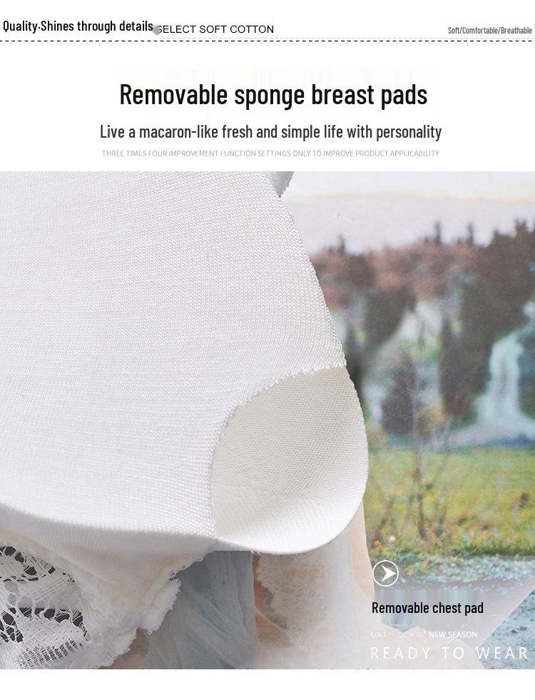 Женская кружевная майка-борцовка с нагрудными вкладышами - Сексуальный большой размер, базовая майка-бандо, тонкое нижнее белье