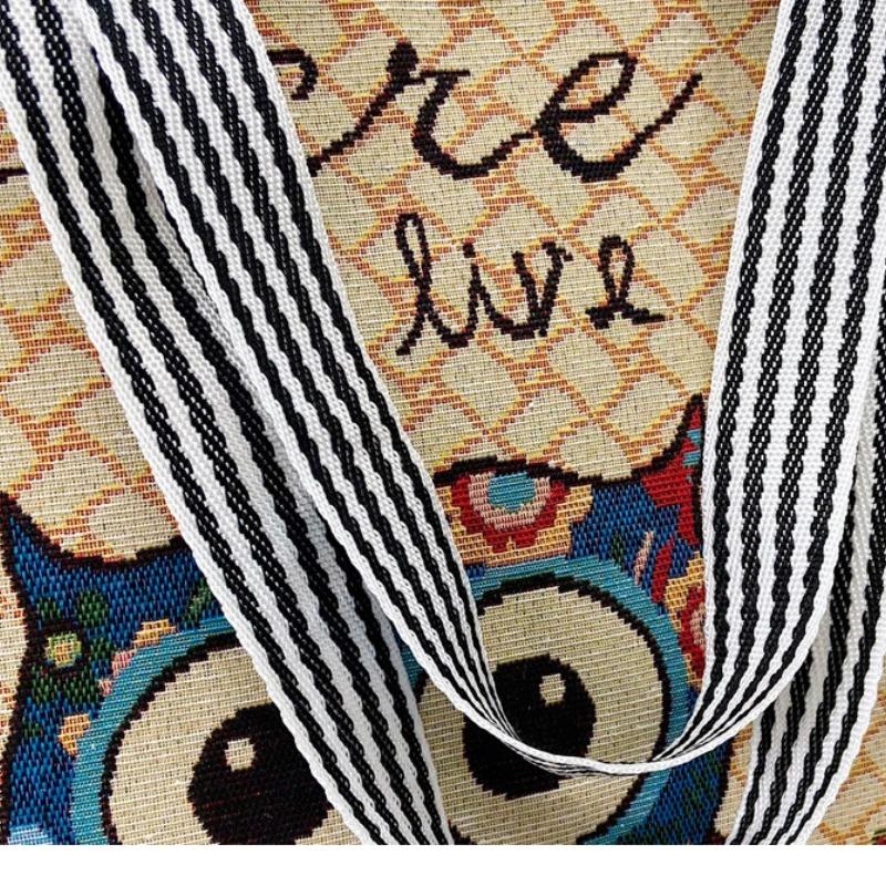 Женская сумка через плечо, простая и модная сумка-тоут с иллюстрацией, художественная сумка подмышкой в стиле ретро, односторонняя вышитая сумка