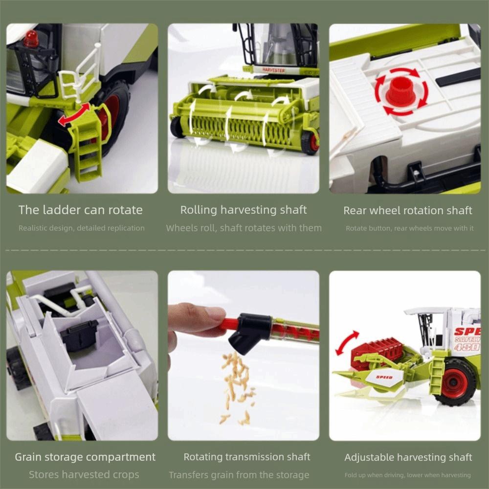 Высокодетализированная игрушка фермерский трактор, инерционный привод, игрушка фермерский грузовик, модель грузовика-комбайна, детская игрушка