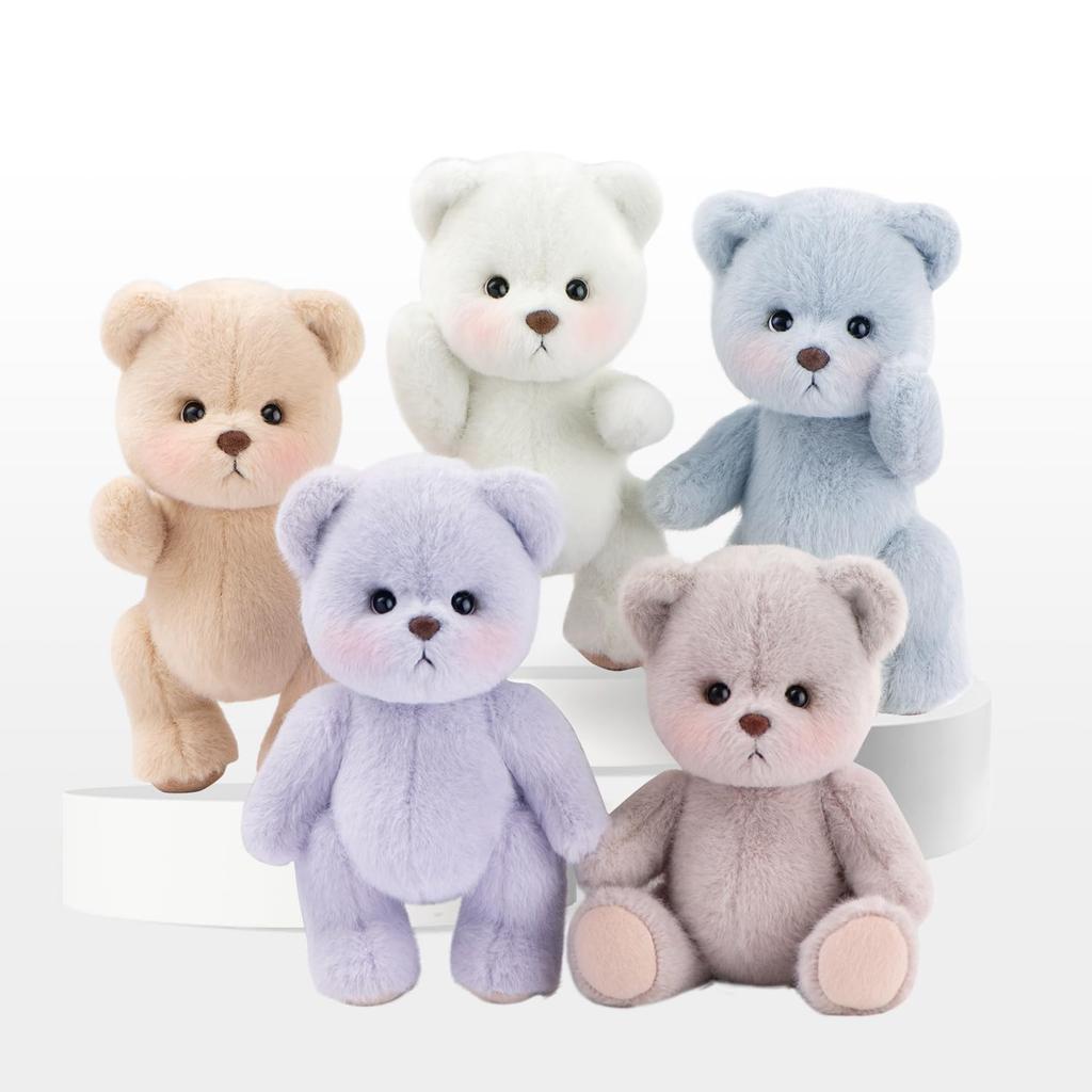 TeddyTales Мишка Лина Плюшевый мишка ручной работы Платье для куклы 'Молочный чай', Маленький, (20см)