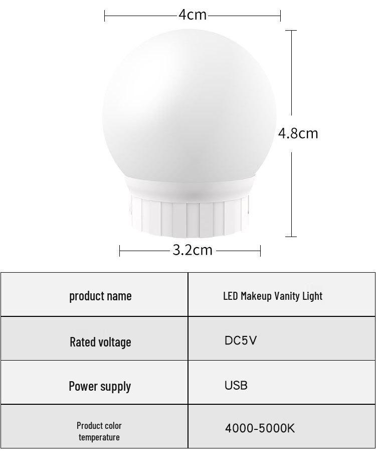 LED Dimmable Hollywood Vanity Mirror Lights for Bathroom