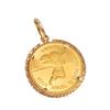 Кулон из чистого золота K24 в форме ангела с гравировкой, унисекс [Speranza] 1/25 унции
