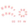 Wearing Nail Powder Transparent Love White Edge White Short Nail Art Finished Removable Wearable Nail Sticker Fake Nail