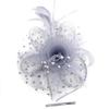 (male wardrobe)Women Flower Mesh Ribbons Feathers Headband Cocktail Tea Party Hat Headwear
