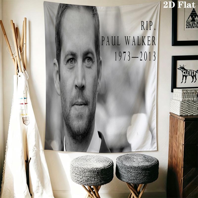Paul Walker Memorial Tapestry Tapestry Background Cloth Fashion Print Christmas Gift Home Decor Background Cloth