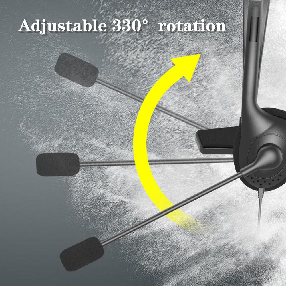 Call Center Clear Voice 3.5mm Wired Headset With Noise Canceling Mic Single-sided Telephone Headphones For Pc Computer Laptop