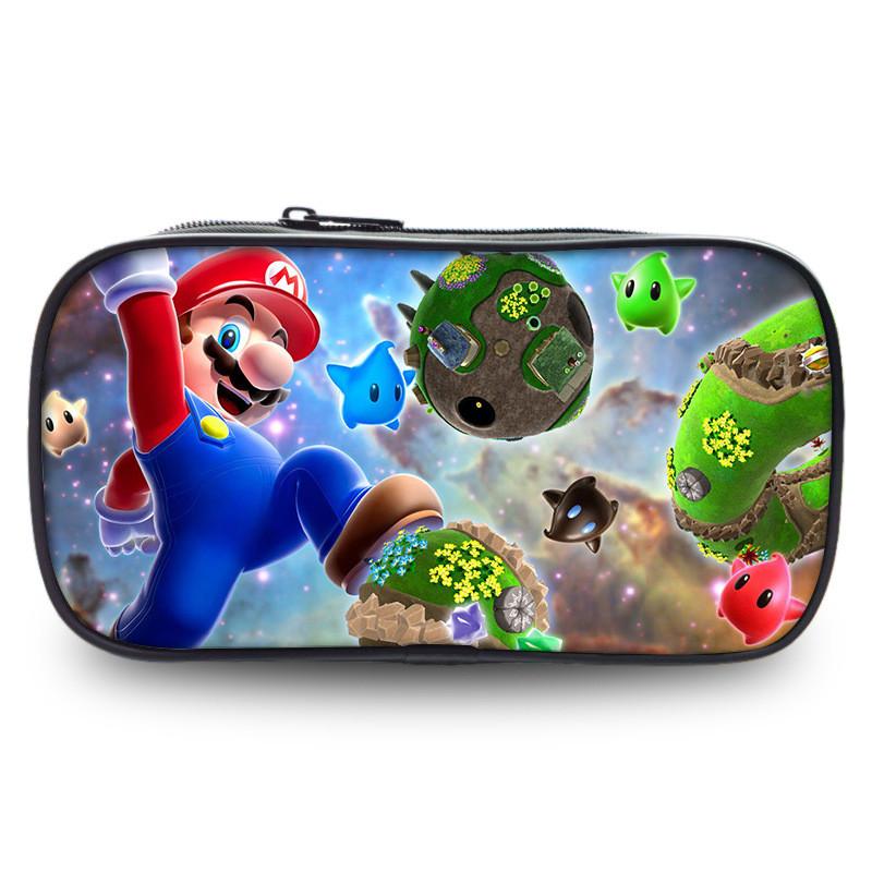 Пенал Super Mario Большой вместимости Полиэстер Детский Органайзер для Канцелярских Принадлежностей Для Учеников