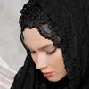 Luxury Hijab Scarf Abaya Chiffon Muslim Women Wear Wedding Turbans Voile Lace