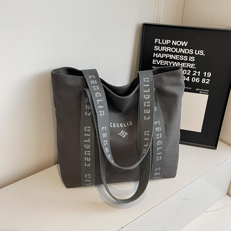 Большая вместительная сумка через плечо женская сумка-тоут с надписью Letter