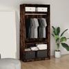 VidaXL Wardrobe Smoked Oak 100x50x200 Cm Engineered Wood 826614