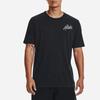 Under Armour Мужская футболка с круглым вырезом и короткими рукавами Snow Wash с буквенным принтом, черные 1373871-001