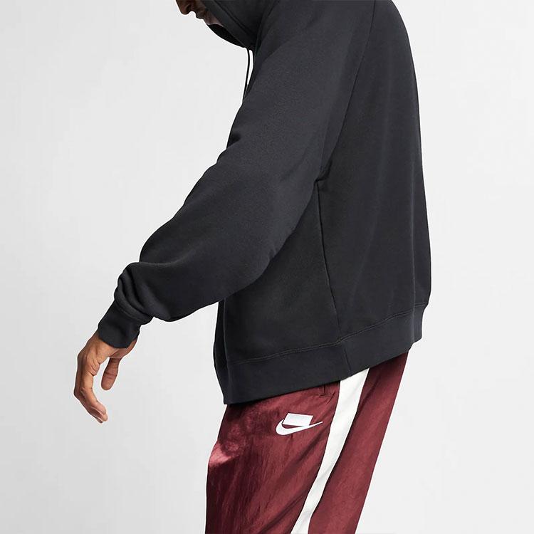 Nike Sportswear NSW French Terry Logo Drawstring Hoodie Men Sweatshirt Black AR4855-010