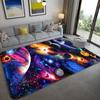 Cartoon Cute Space Pattern Carpet Universe Planet Print Floor Mat For Living Room Non-slip Washable Bedroom Area Rug Home Decor