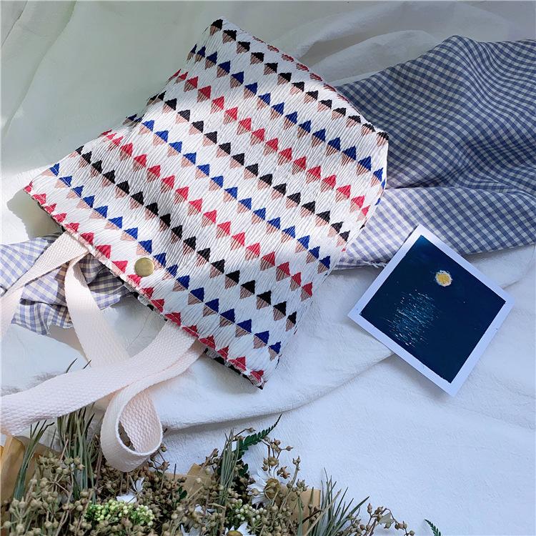 Корейская версия модной холщовой сумки знаменитость из Интернета маленькая свежая сумка для бенто повседневная литературная сумочка темперамента