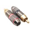 Позолоченный медный RCA аудио штекер, самоблокирующийся, 6.0 мм
