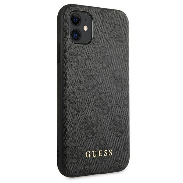 Guess Guhcn61G4Gfgr Iphone 11 / Xr 6,1Szary/Grey Hard Case 4G Metal Gold Logo