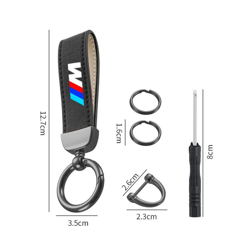 BAGC4 Car Sticker Car Keychain Keyring Leather logo Key Chain Pendant Gifts For BMW M Emblem E46 E36 E34 F10 E90 F30 E60 F30 E53 E30 E