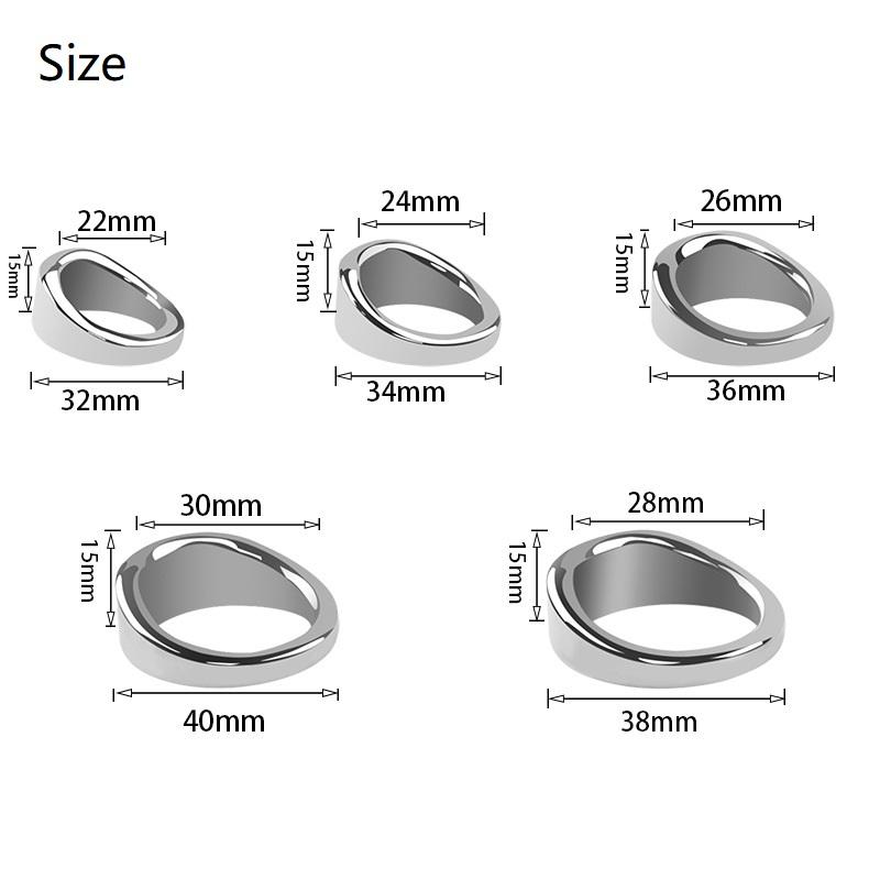 Металлический замок для пениса из нержавеющей стали, кольцо для задержки эякуляции, шар для мошонки, носилки, кольцо для эрекции, раб, мужской секс-игрушка для мужчин