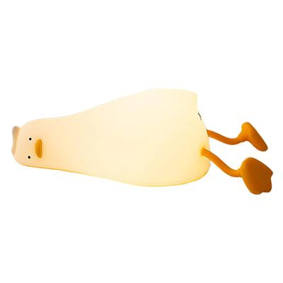 Светодиодный милый ночник в виде утенка с сенсорным управлением, мягкий силиконовый ночник, зарядка Type-C, ночной светильник в виде животного для детей и малышей