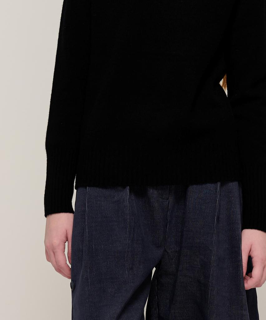 CARGOBROS FOR WOMAN Premium Wool Wholegarment High-Neck Knit (Black)