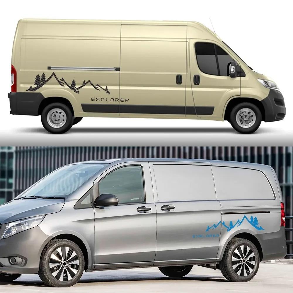 2 шт. Автомобильные наклейки Для Peugeot Boxer Citroen Jumper Fiat Ducato Горная графика Наклейки для автодома Аксессуары для автодома