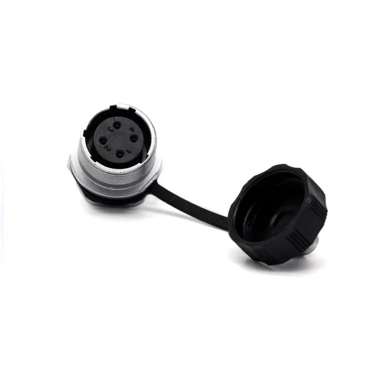 WEIPU WS16 TQ+ZM LED Light M16 Electrical Avaition Connector 2 3 4 5 7 9 10 Pin Adapter Male Plug Female Socket Rear Nut Seat