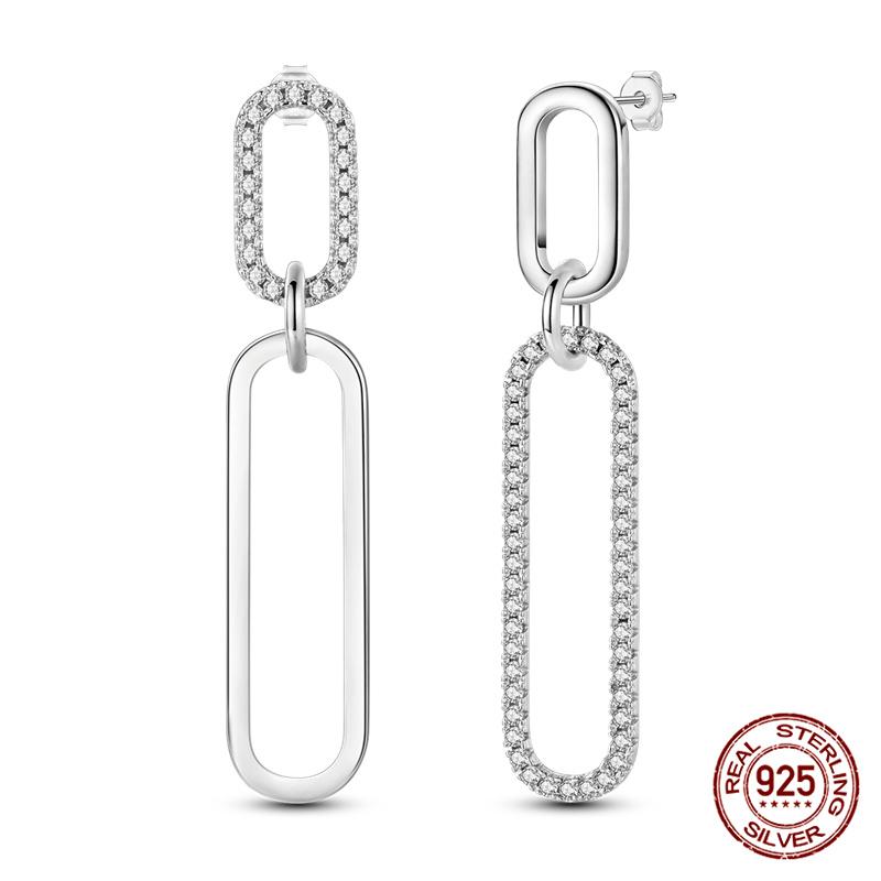 Original 100% 925 Silver Geometric Sun Moon And Stars Tassel Women's Earrings Party Anniversary Gift