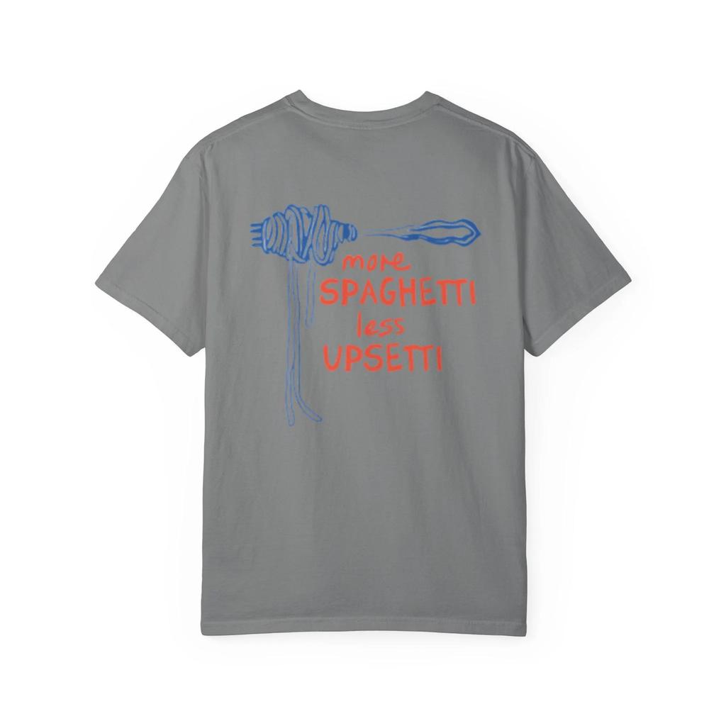 More Spaghetti Less Upsetti Tshirt Forkful Of Pasta Illustration Highquality Tshirt Fashion Trend Casual And Comfortable
