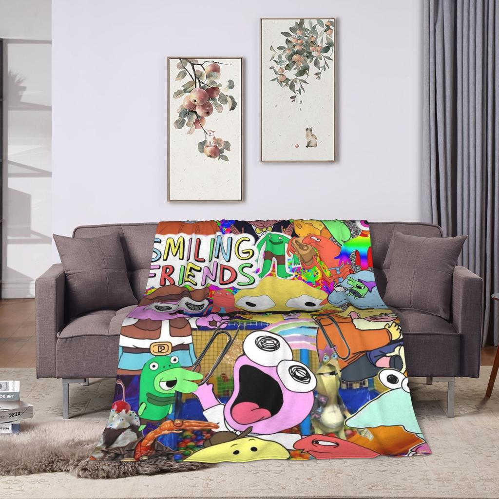 Smiling Friend Games Blanket Quality Warm Soft Throw Blanket Spring Travel Office Home Decor Novelty Bedspread